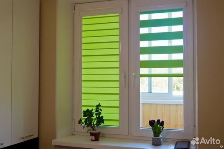 Рулонные шторы день ночь