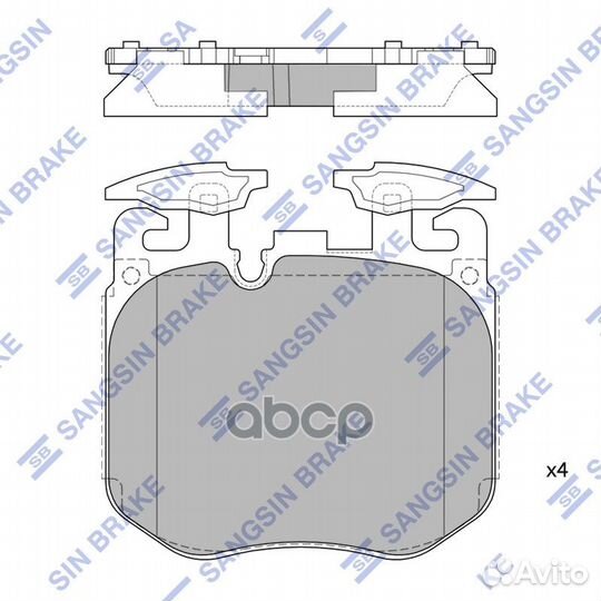 SP4174 Колодки тормозные BMW 5 G30/ X5 G05/ 7 G