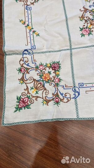 Подзоры, скатерть старинные вышивка
