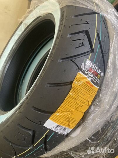 Мото shinko SR777 170-80-15 83H R TL белая полоса