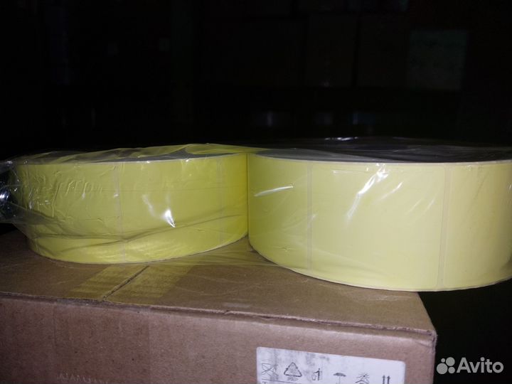 Термоэтикетки эко 58х60 желтые