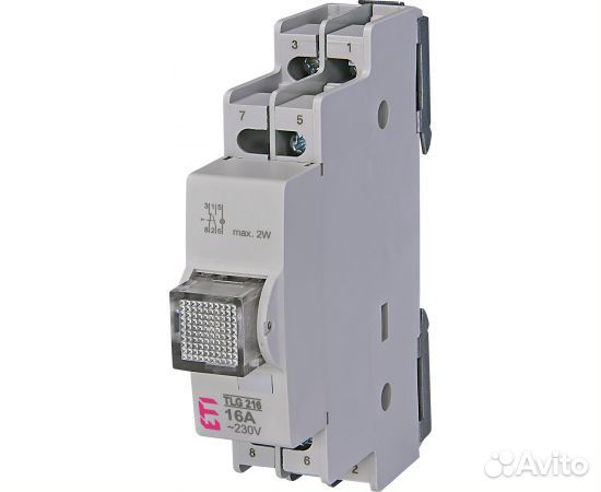 Кнопка-лампа TLG 216 2p 16A 