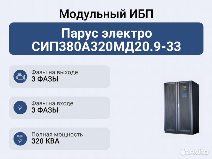 Модульный ибп Парус электро сип380А320мд20.9-33