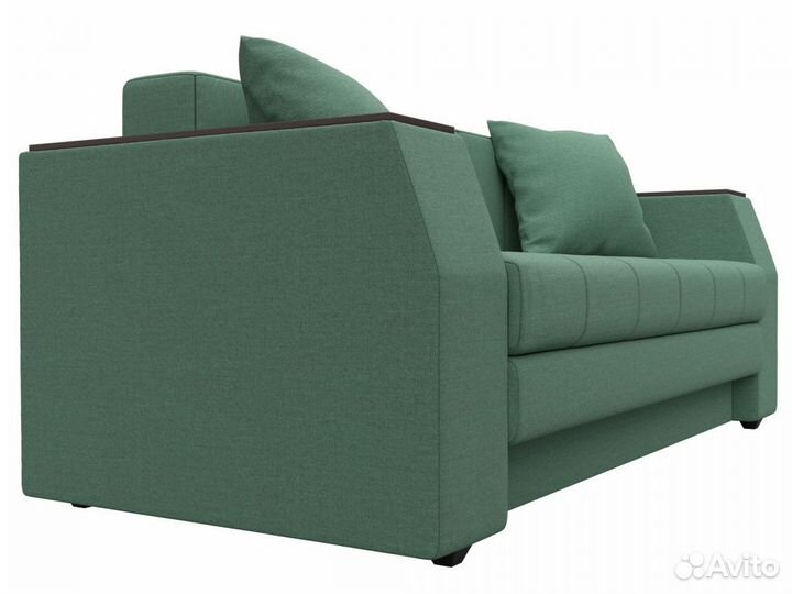 Диван прямой Атлант мини, рогожка, амур зеленый
