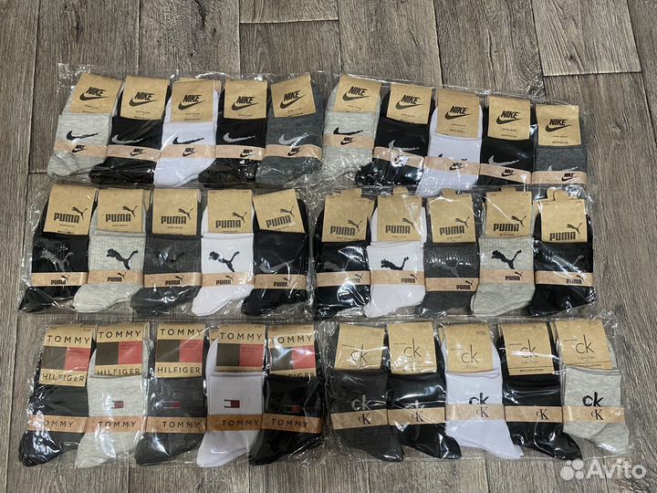 Новые носки Nike Adidas Puma Calvin Klein Tommy