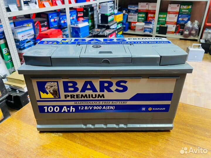 Аккумулятор 100 ач Bars Premium 900а