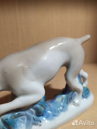 Фарфоровая статуэтка Сеттер или Пойнтер гжель