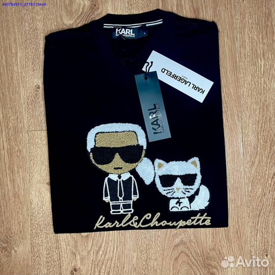 Футболка Karl Lagerfeld черная S XL XXL (Арт.61761)