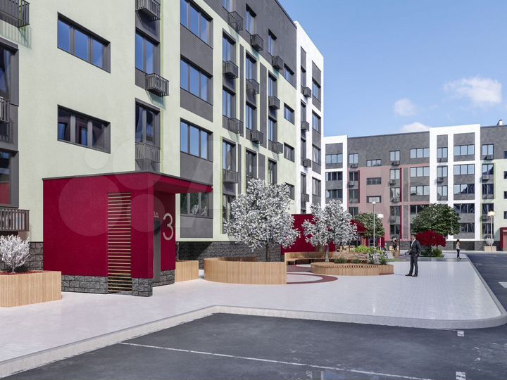 2-к. квартира, 57,4 м², 2/5 эт.