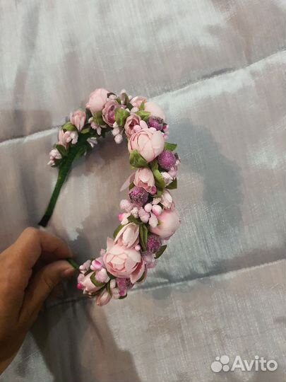 Ободок для волос ручной работы новый