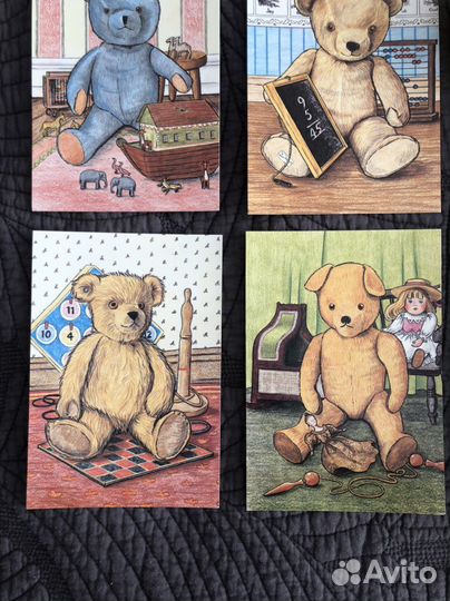 Винтажные открытки посткроссинг Мишки Медведи