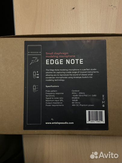 Antelope audio edge note