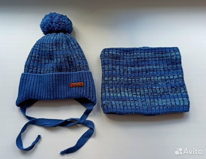 Шапки шарфы, 3 шт, на 5-7 лет