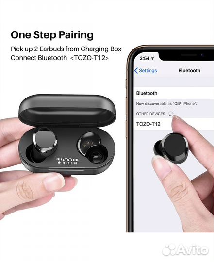 Tozo T12 беспроводные наушники