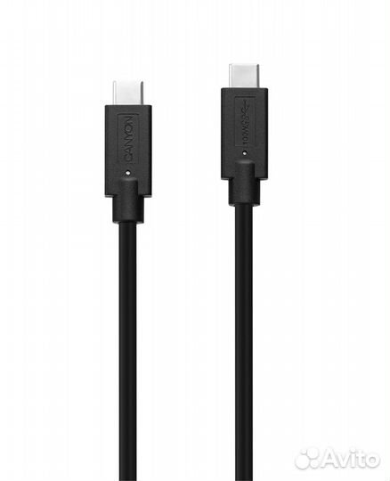 Кабель Canyon USB-C - USB-C USB 3.1 100W 1m Black