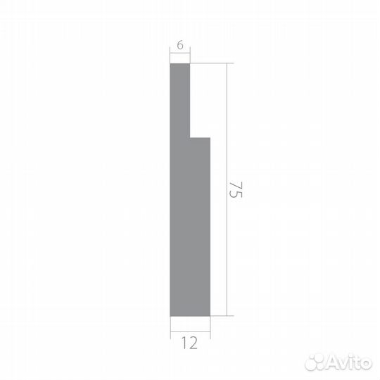 Плинтус UltraWood Base 7512 i (12х75х2000)