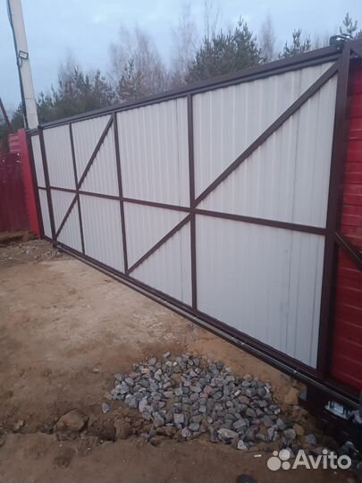 Откатные ворота под ключ с установкой
