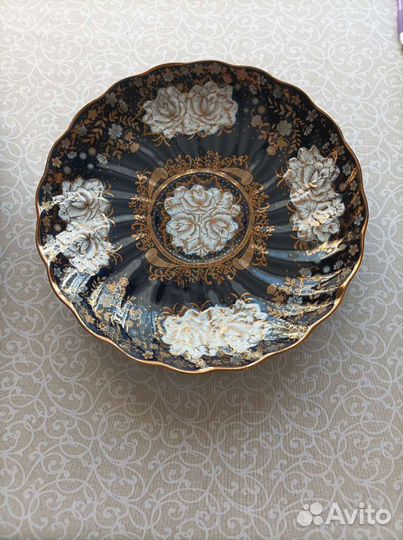 Блюдо кобальтовая. Не глина