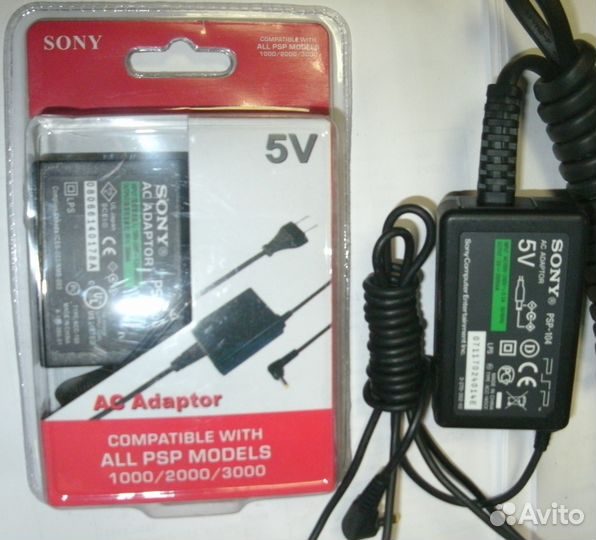 Зарядные устройства для PSP Sony 5V 1.5-2А ориг