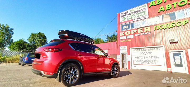 Бокс на крышу Broomer черный глянец для Mazda CX5