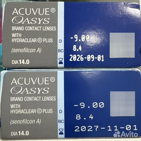 Линзы acuvue Oasys, 12 шт., -9.00, 8.4, 2 недели