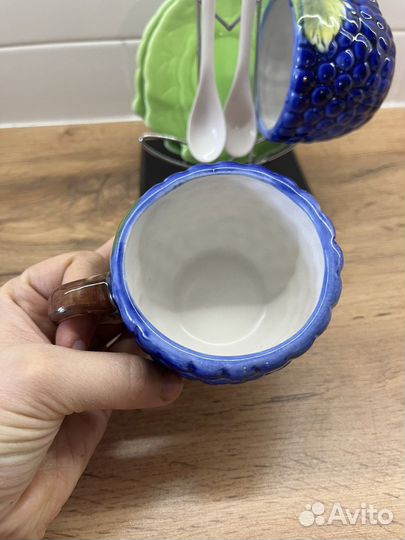 Кофейный набор с подставкой, 2 чашки