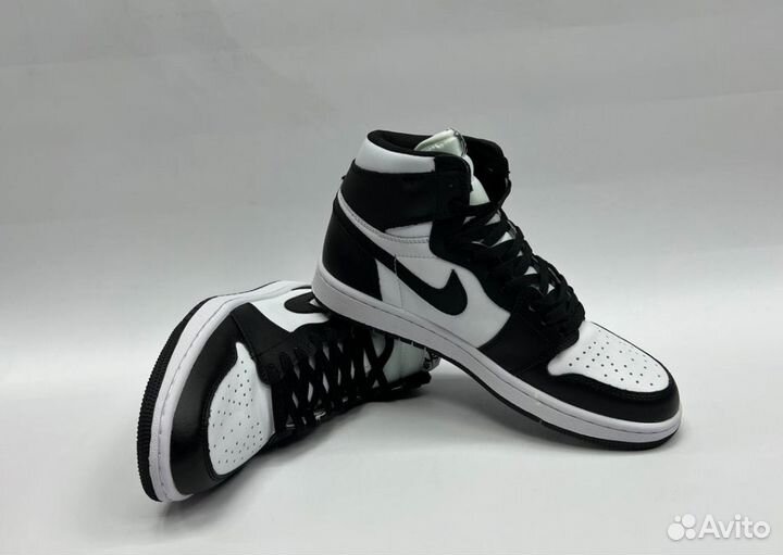 Кроссовки Nike Air Jordan 1 Black & White Люкс