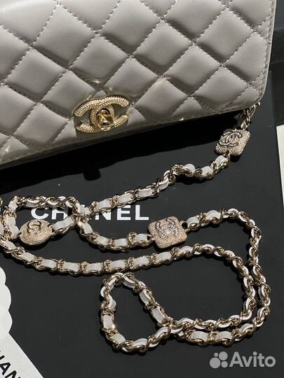 Сумка клатч Chanel серая