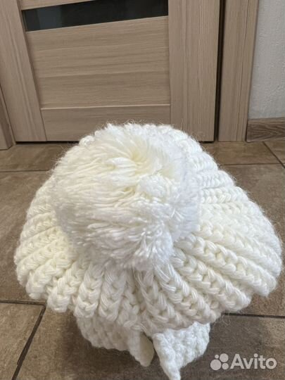 Шапка женская детская новая 50% шерть, 50 акрил