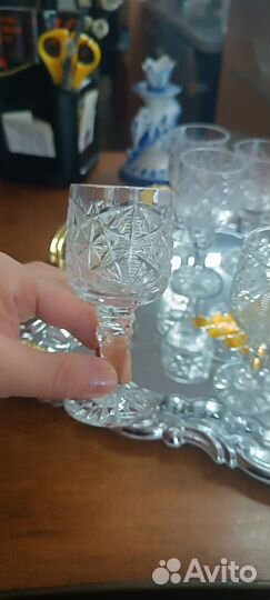Хрустальные рюмки на ножке СССР