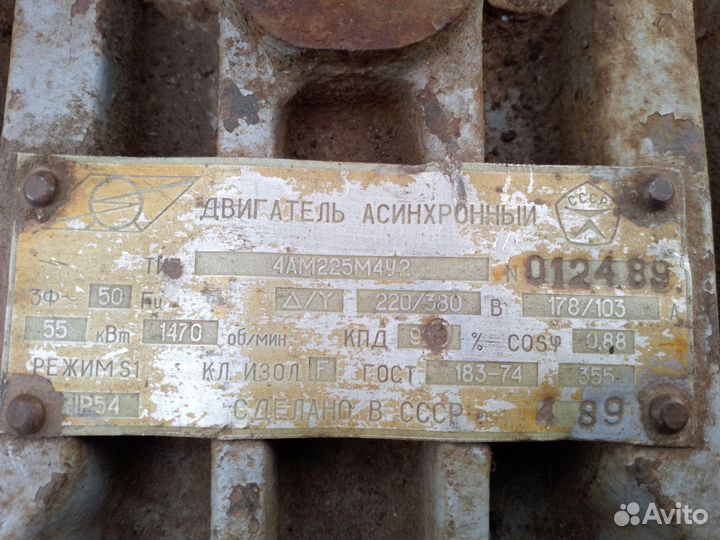 Двигатель асинхронный 55 кВт