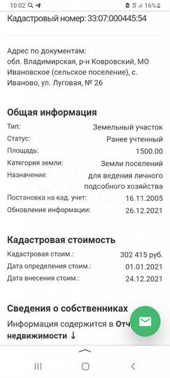 Участок 15 сот. (ИЖС)