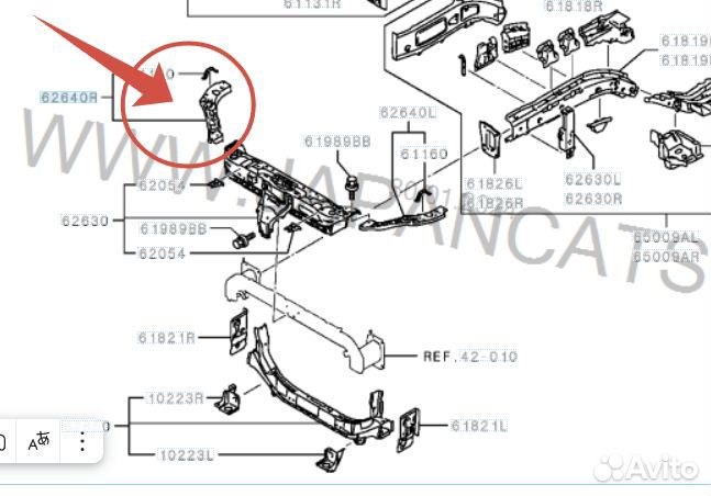 Суппорт правой фары Mitsubishi ASX 10-18