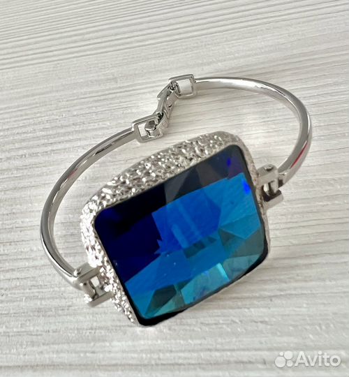 Серебряный браслет с сапфиром