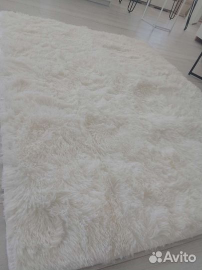 Ковер белый пушистый новый IKEA