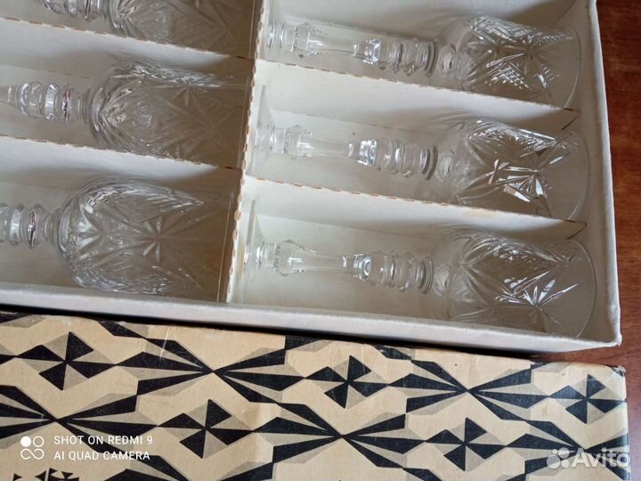 Набор хрустальных рюмок СССР