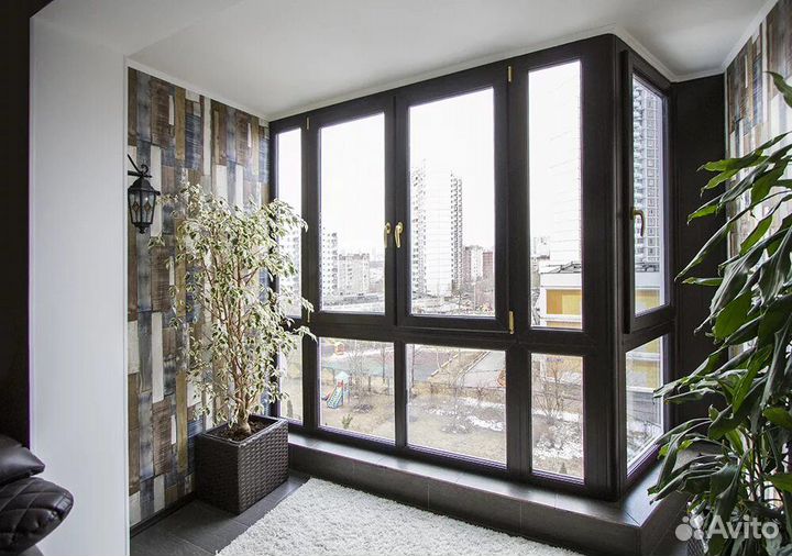 Остекление балконов, отделка, утепление