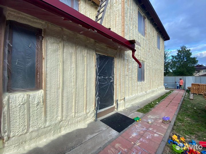 Утепление пенополиуретаном фасада