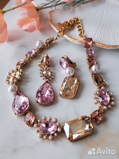 Oscar DE la Renta комплект колье серьги