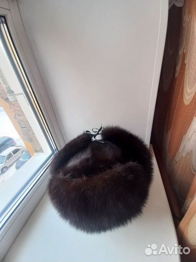 Норковая шапка мужская ушанка