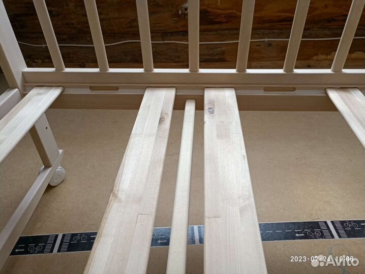 Детская деревянная кровать Babyton 120х60 (Береза)