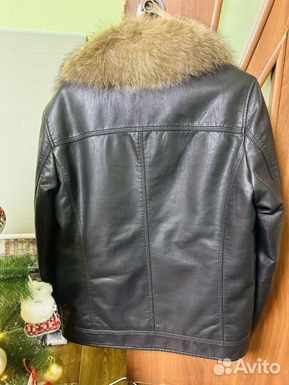 Кожаная дубленка мужская