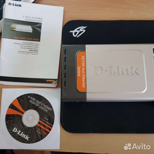 Коммутатор D-Llink DES-1008D на 8 портов