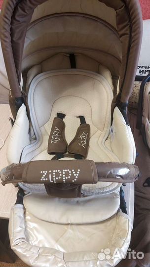 Коляска tutis zippy 3 в 1 коричневая