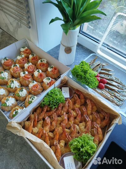 Кейтеринг фуршет закуски гастробоксы