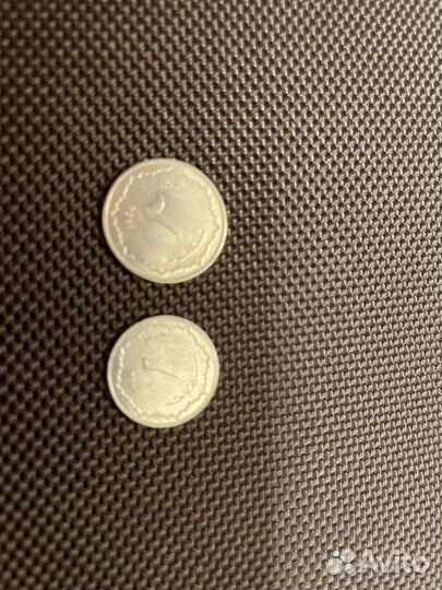 1 и 2 сантима Алжир 1964