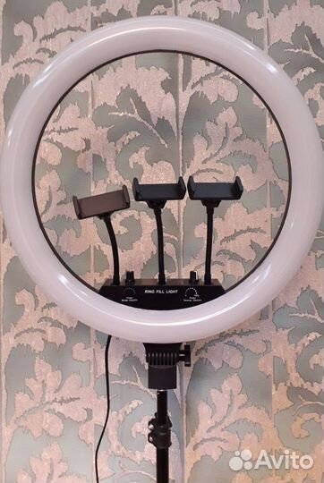 Кольцевая светодиодная лампа RGB LED MJ18, 45 см