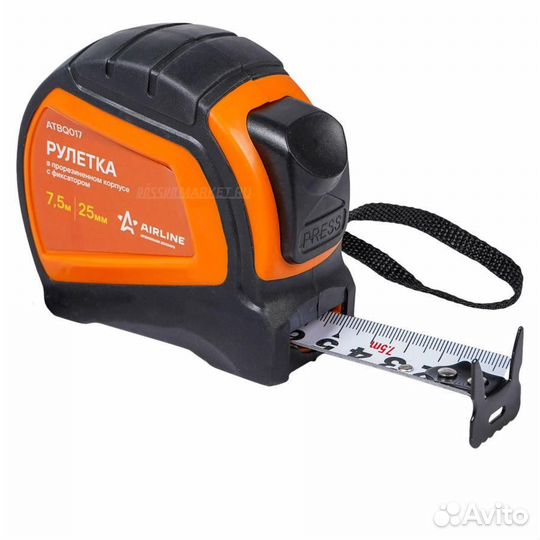 Airline atbq017 Рулетка в прорезиненном корпусе с