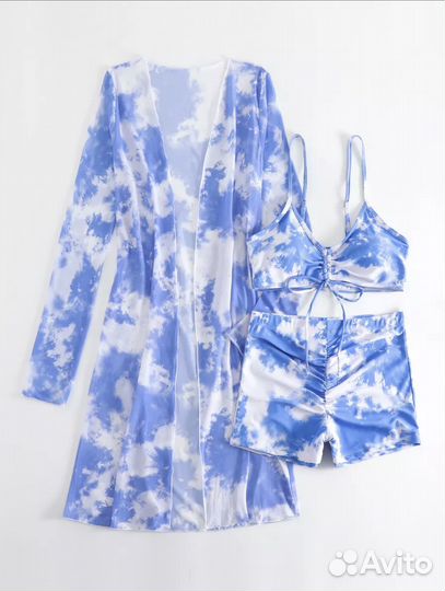 Новый женский купальник 3 в 1 с накидкой