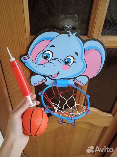 Детское баскетбольное кольцо с мячиком и насосом